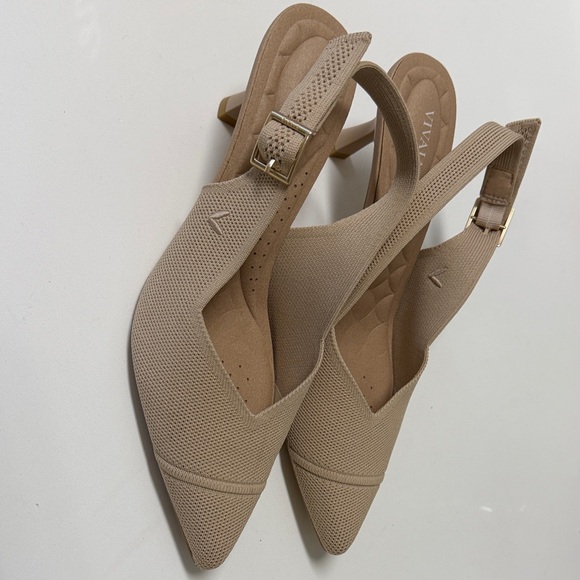 Vivaia Shoes - Vivaia Tan Slingback Heels